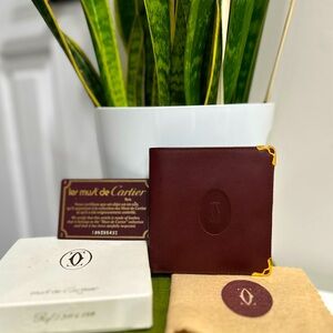 Cartier Mens Bifold Wallet
